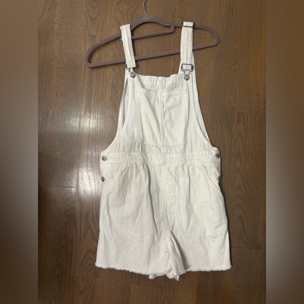 White Madewell Overall Shorts